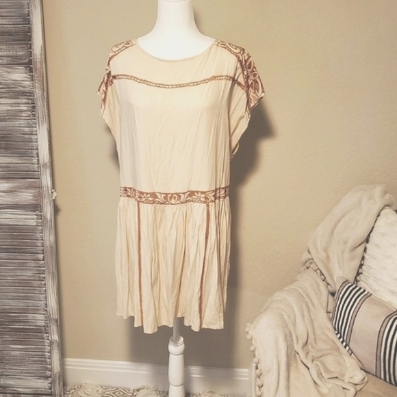 🌸Free People Ayu Nude Tunic Dress, Medium - Picture 7 of 8